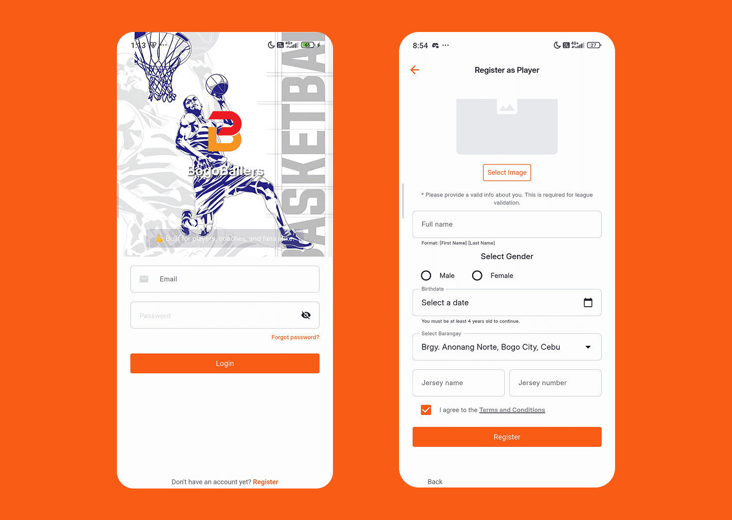 BogoBallers Mobile App Interface